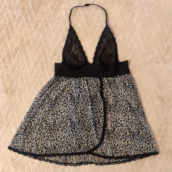 Victoria’s Secret sexy animal print halter babydoll in S/P - Picture 2 of 7